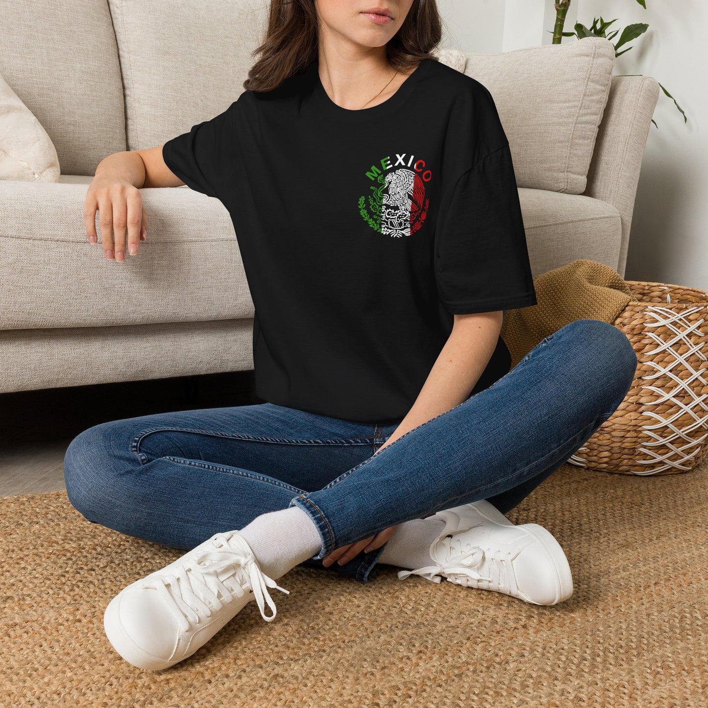 Mexico Crest T-Shirt — Mexican Flag Eagle Skull Graphic Tee