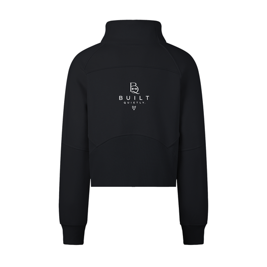 Women’s Cropped Half-Zip Sweatshirt – Cozy Gym & Athleisure Pullover