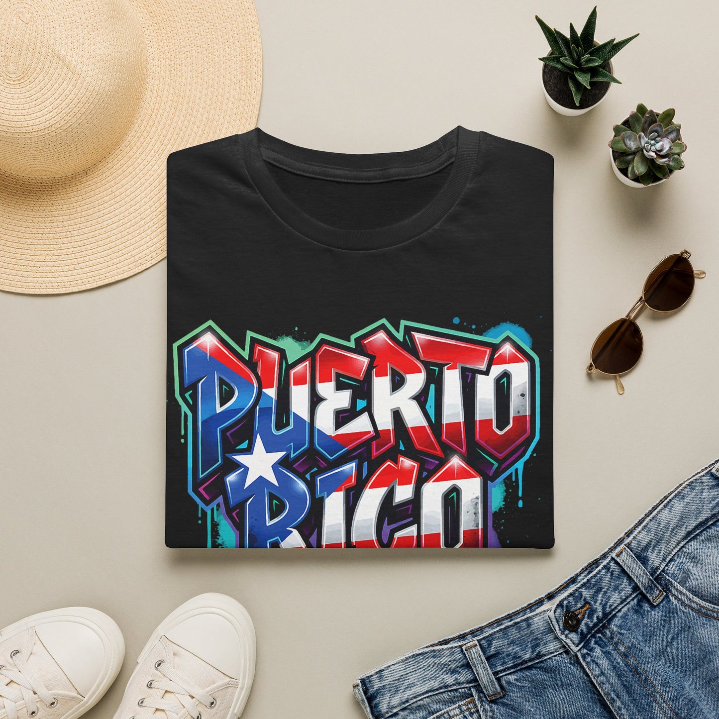 Puerto Rico Graffiti T-Shirt — Bold Puerto Rico Flag Street Art Tee