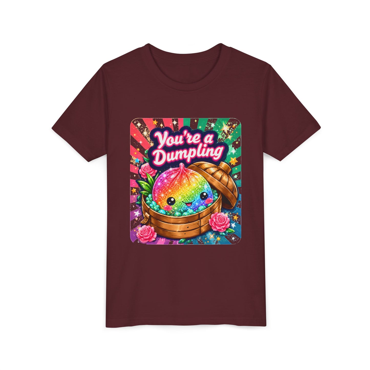 Youth Tee — "You’re a Dumpling" Rainbow Kawaii Dumpling Graphic