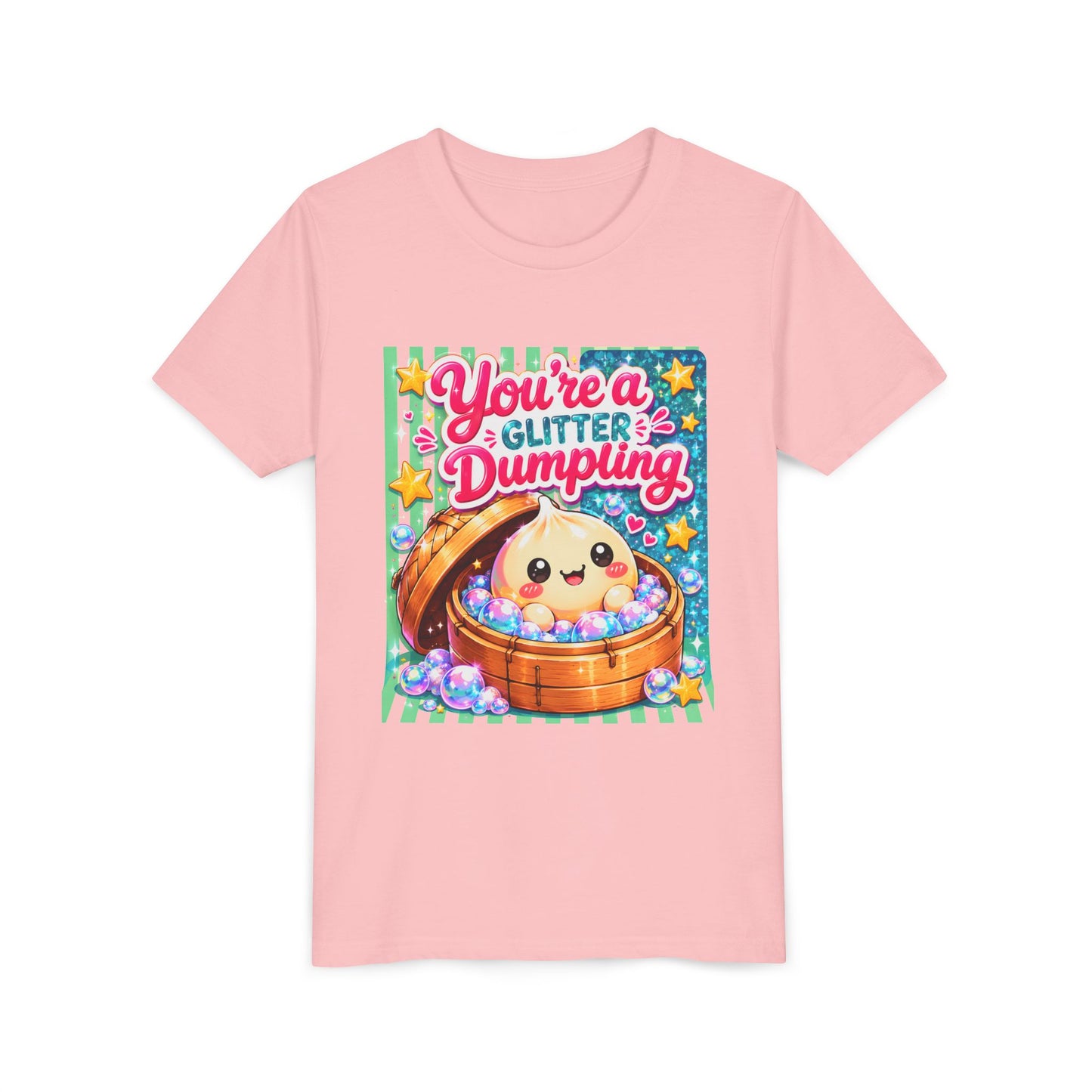 Youth Tee – “You’re a Glitter Dumping” Cute Dumpling Graphic