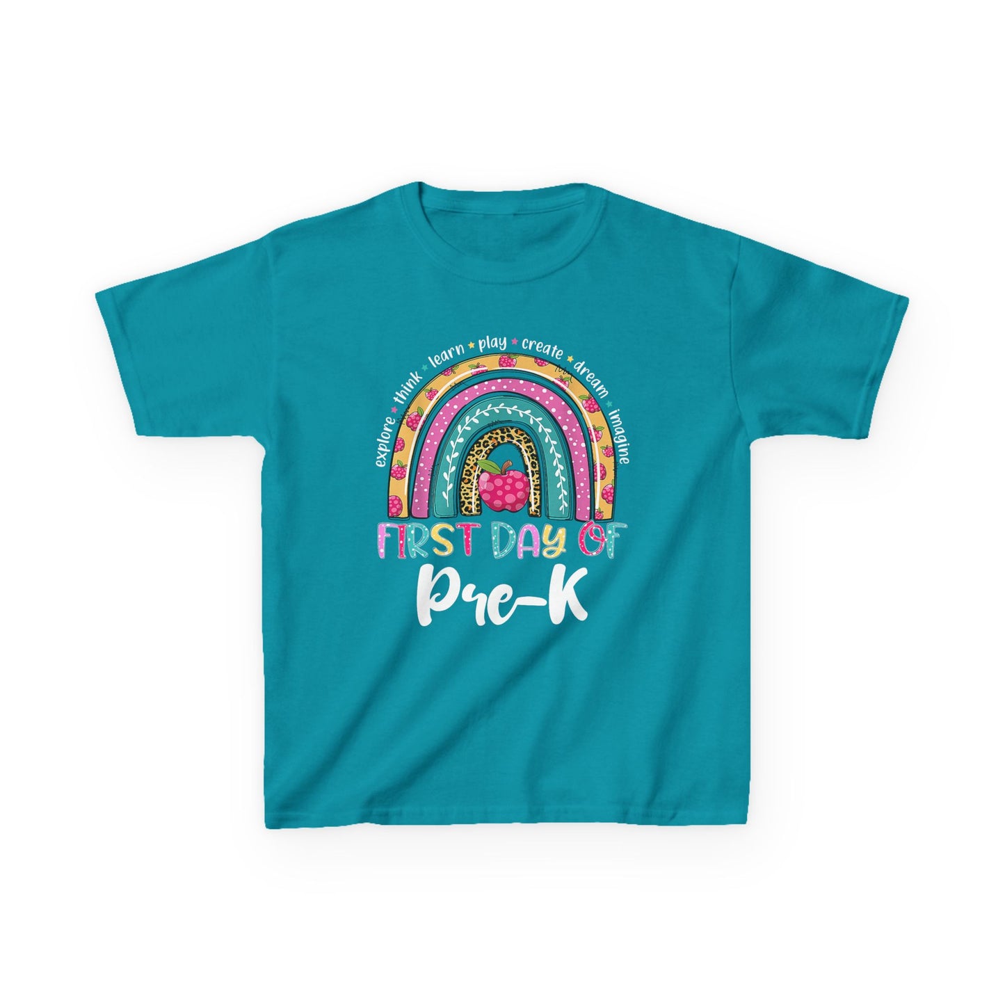 First Day of Pre-K Kids T-Shirt – Colorful Rainbow Back-to-School Tee