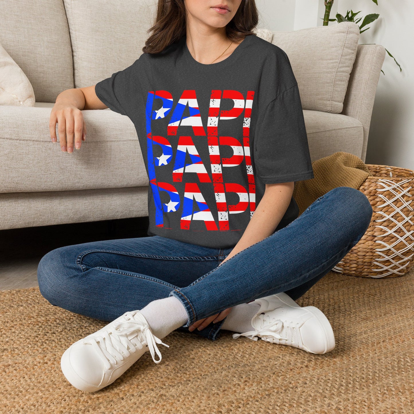 Papi Graphic Tee — Puerto Rican Flag Patriotic Father's Day Shirt