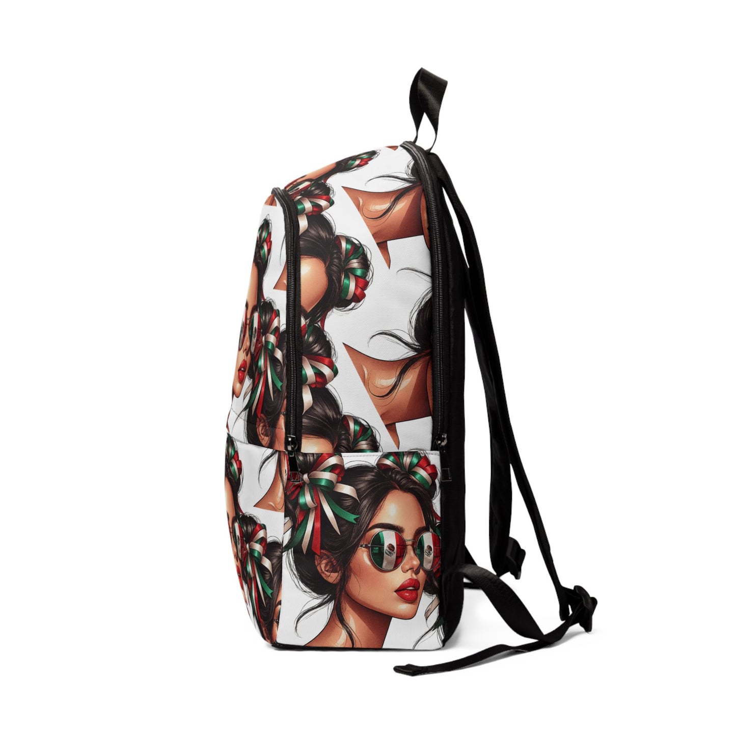 Mexico Retro Sunglasses Girl Backpack – Trendy Printed Fashion Backpack