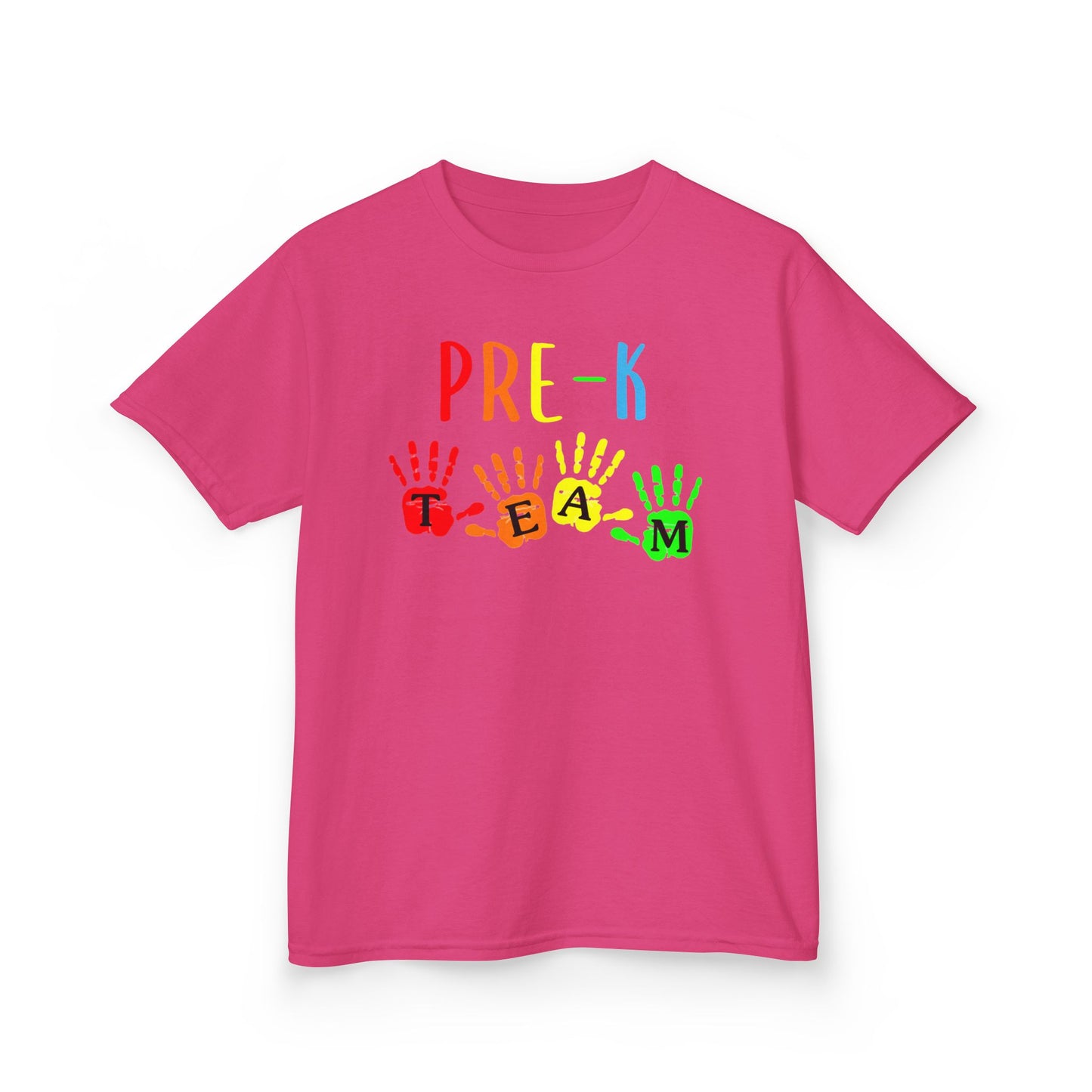 Pre-K Team Kids T-Shirt – Colorful Handprint Preschool Tee