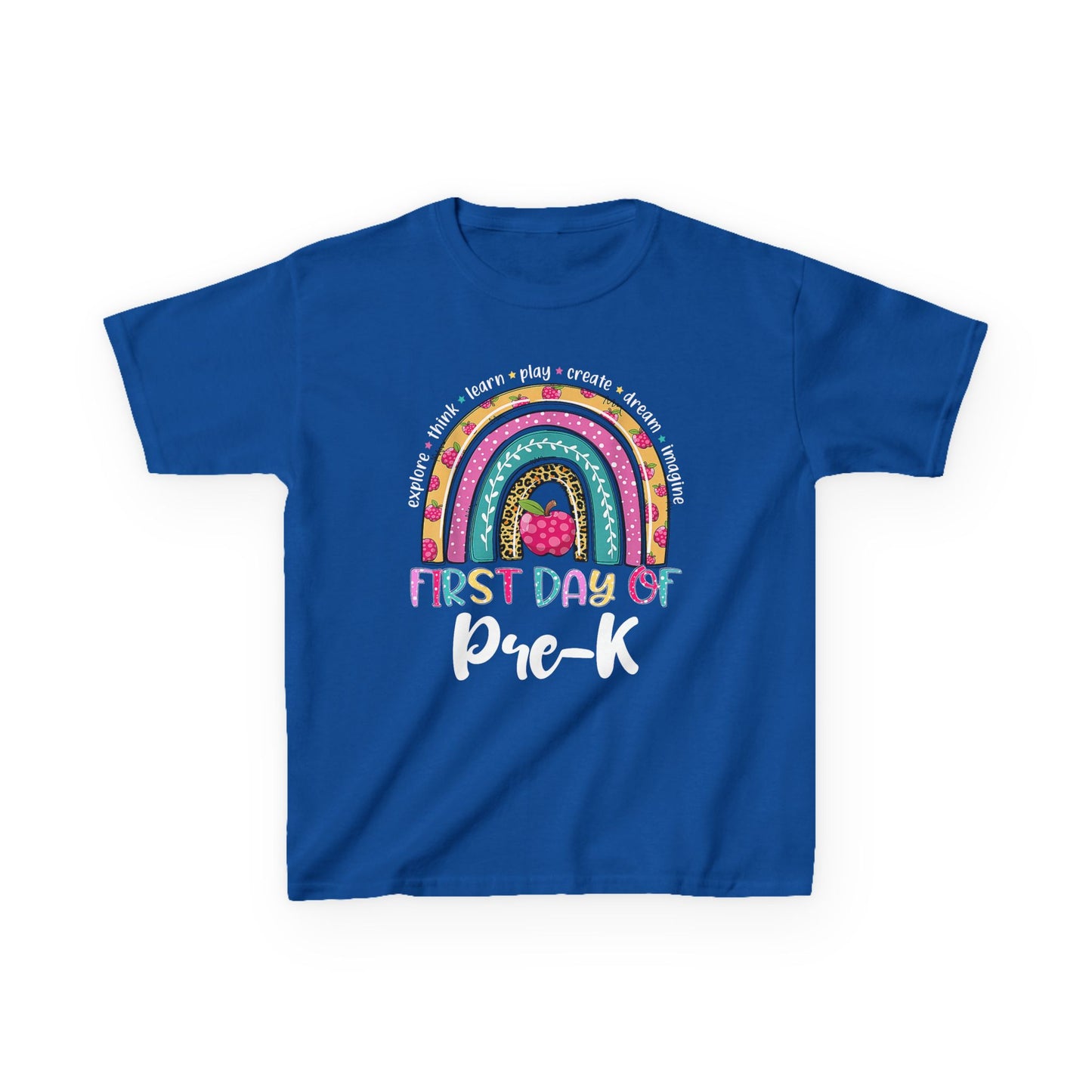 First Day of Pre-K Kids T-Shirt – Colorful Rainbow Back-to-School Tee