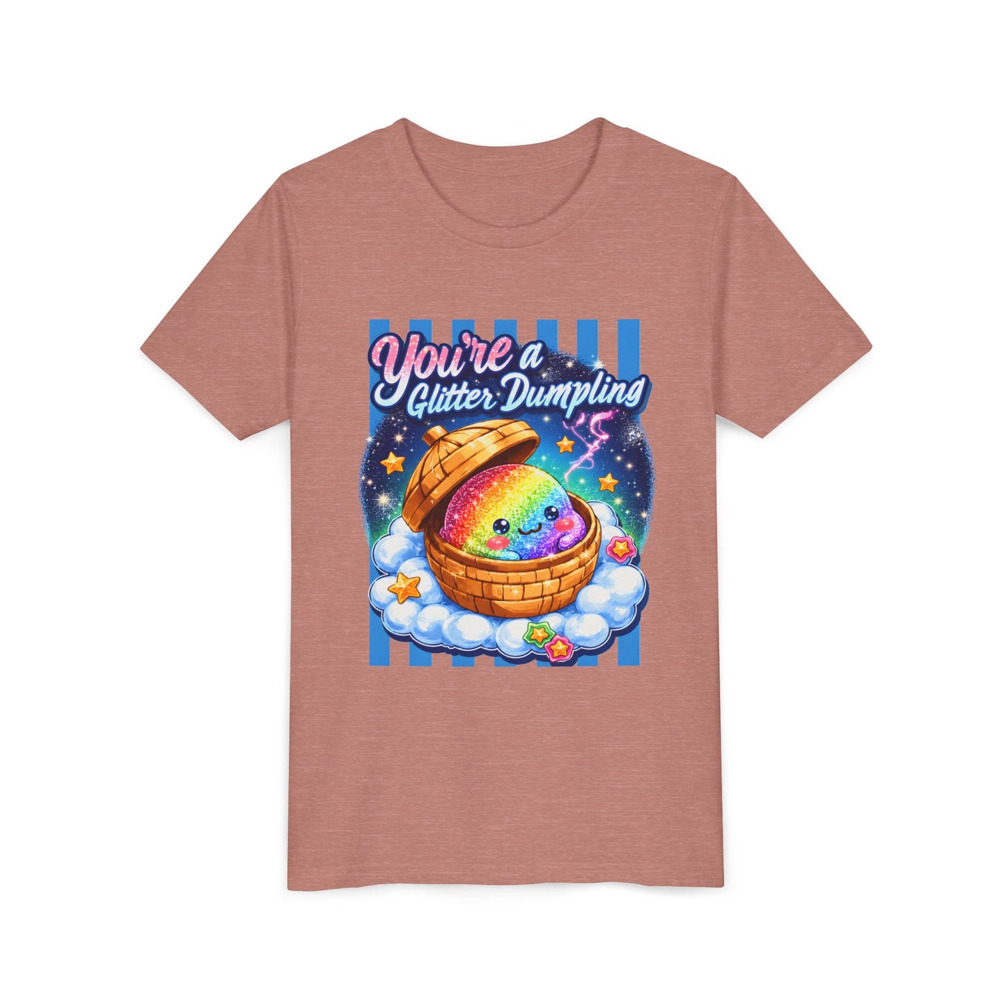 Youth Tee – "You're a Glitter Dumpling" Rainbow Dumpling Kids Shirt