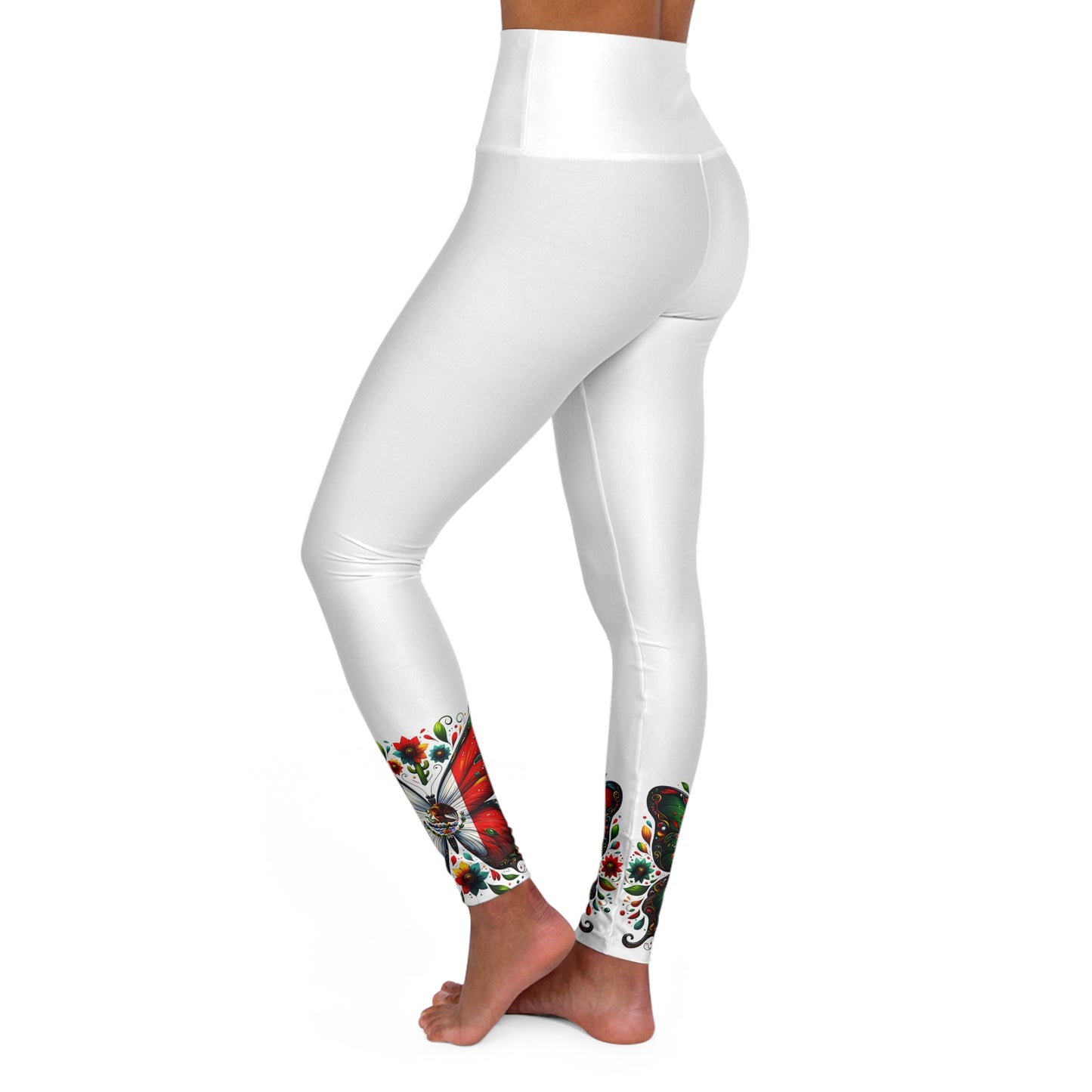 Mexico Butterfly High Waisted Yoga Leggings (AOP)