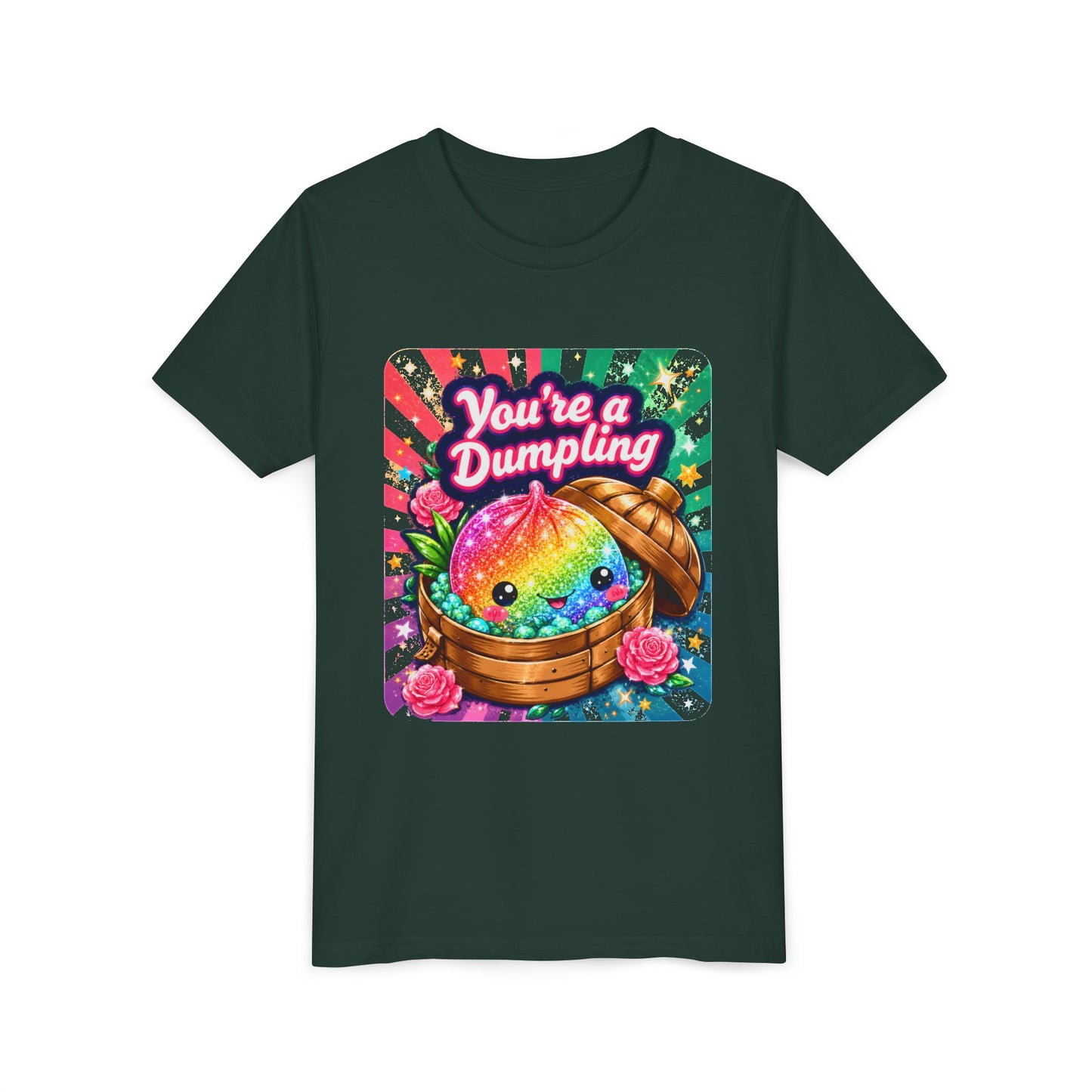 Youth Tee — "You’re a Dumpling" Rainbow Kawaii Dumpling Graphic