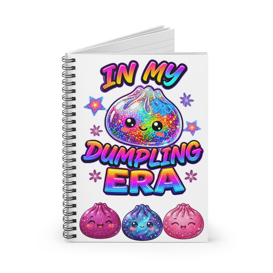 Notebook — "In My Dumpling Era" Cute Kawaii Spiral Ruled Journal
