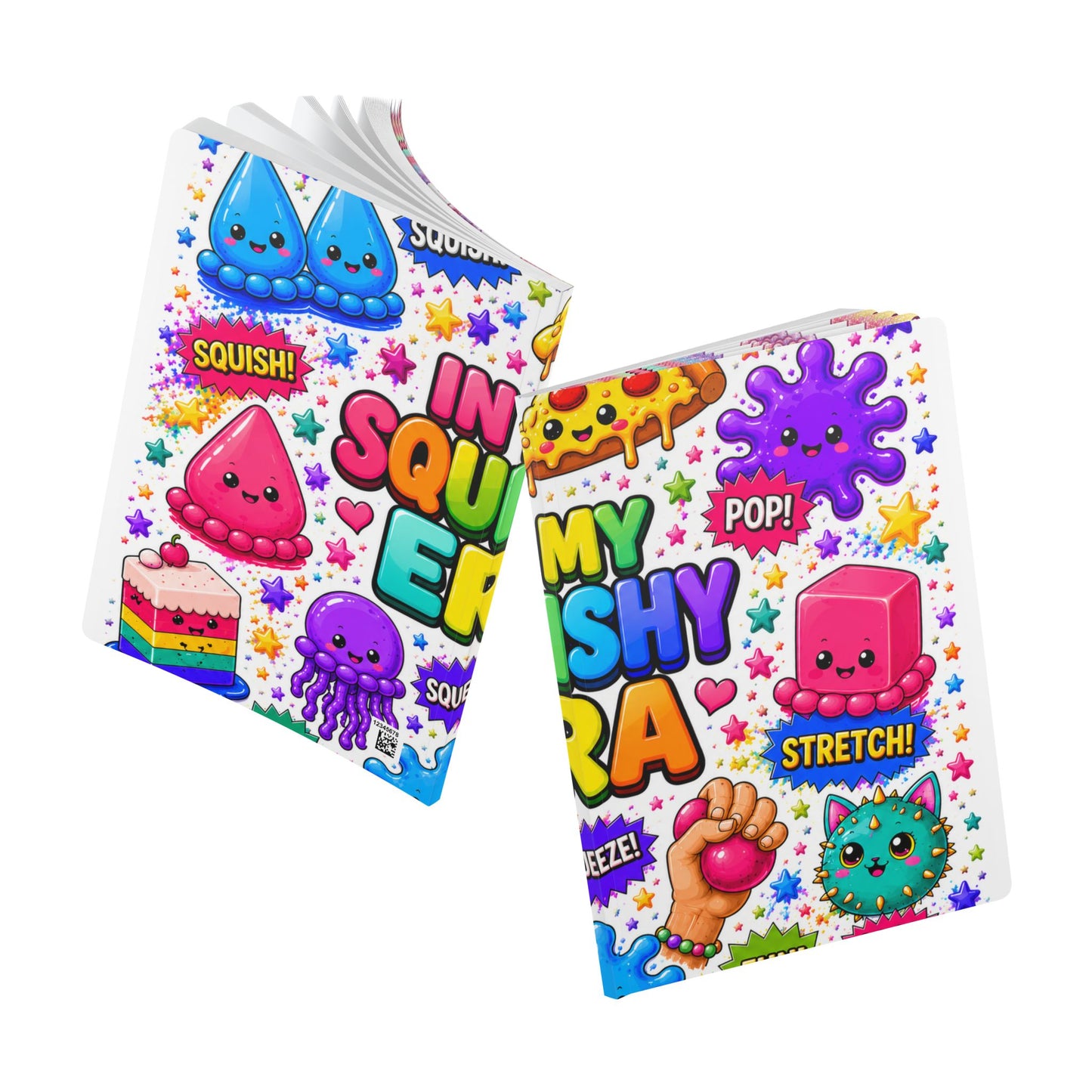 Kawaii Squishy Toys Softcover Journal — “I’m In My Squishy Era” Cute Sticker-Style Notebook
