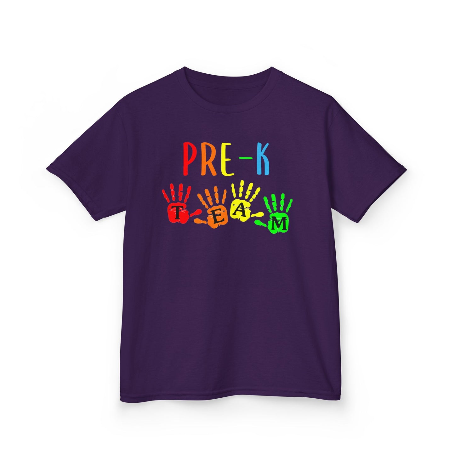 Pre-K Team Kids T-Shirt – Colorful Handprint Preschool Tee