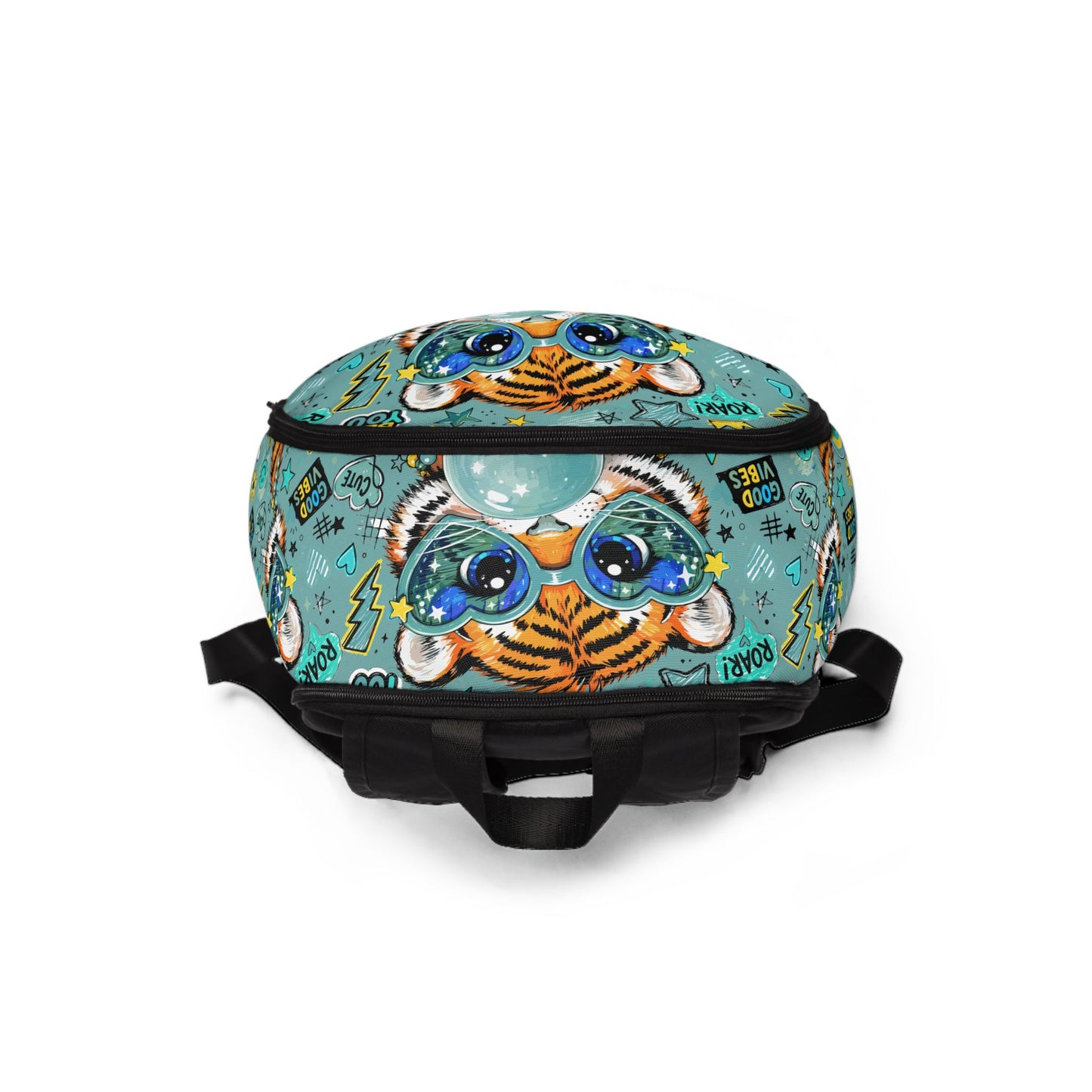 Bubblegum Tiger Kids Backpack – Cute Cartoon Tiger with Sunglasses School Bag