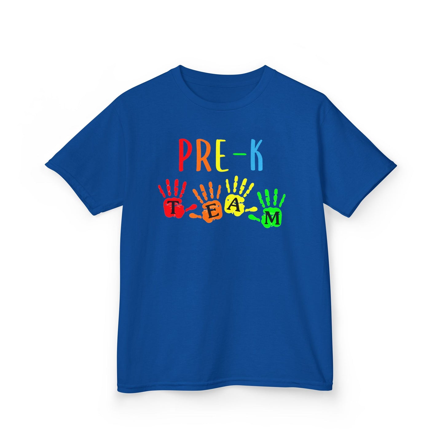 Pre-K Team Kids T-Shirt – Colorful Handprint Preschool Tee
