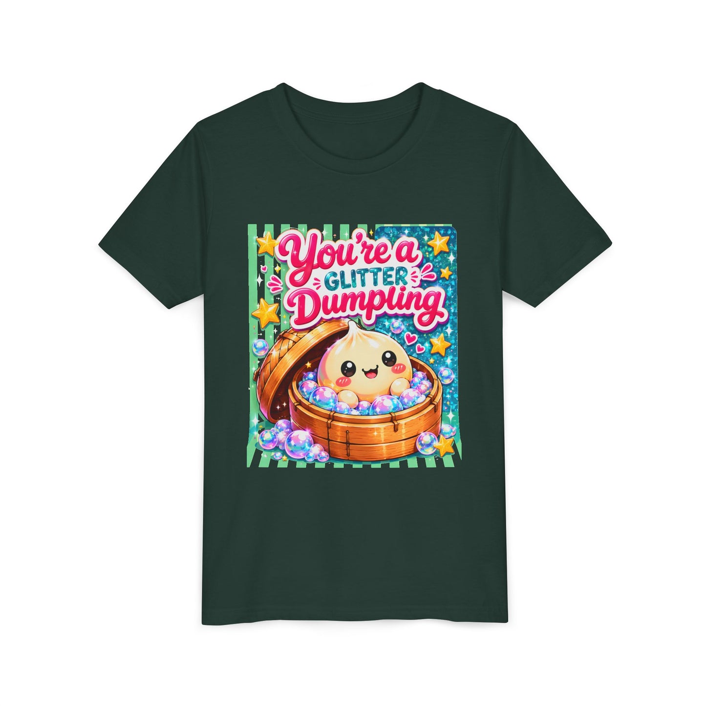 Youth Tee – “You’re a Glitter Dumping” Cute Dumpling Graphic