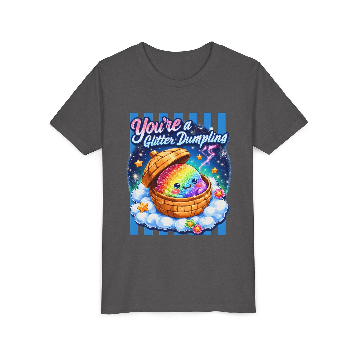 Youth Tee – "You're a Glitter Dumpling" Rainbow Dumpling Kids Shirt