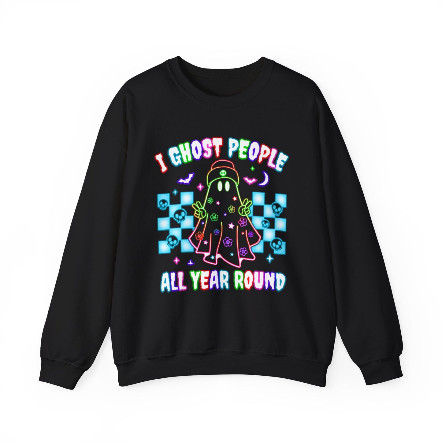 Ghost People Crewneck Sweatshirt — Halloween Pullover - Halloween Sweatshirt - Ghost Sweater - Gifts for Mom - Halloween Sweater
