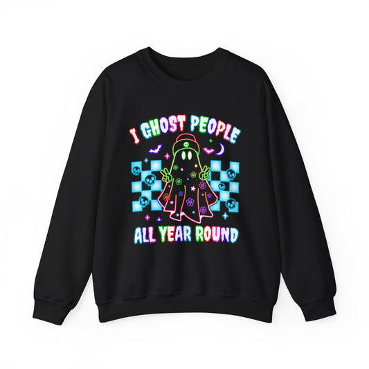 Ghost People Crewneck Sweatshirt — Halloween Pullover - Halloween Sweatshirt - Ghost Sweater - Gifts for Mom - Halloween Sweater