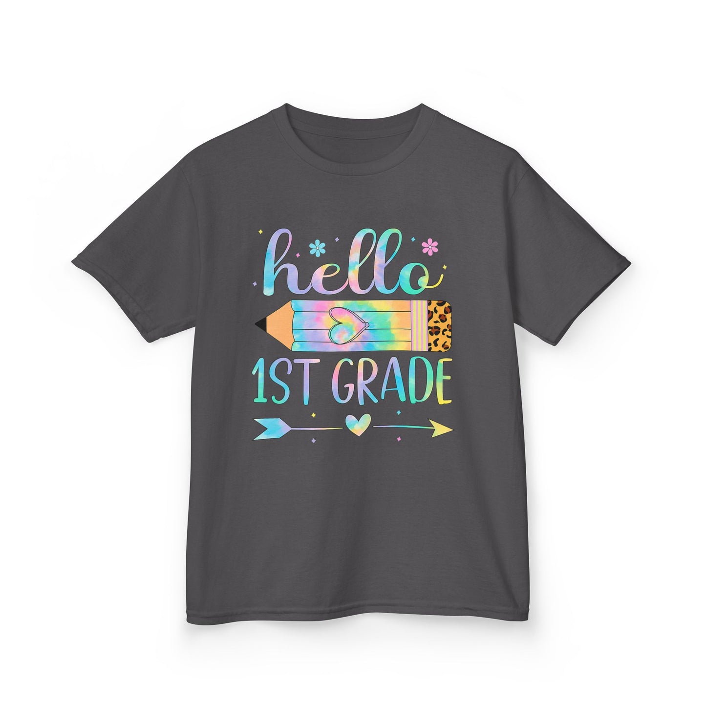Hello 1st Grade Kids T-Shirt — Back to School Pencil Design