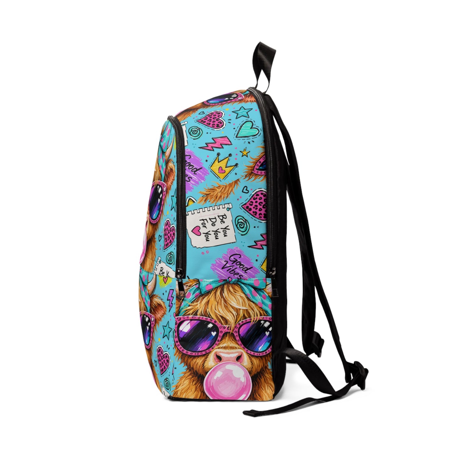 Pop Art Cow Backpack — Cute Bubblegum Cow Pattern School Bag