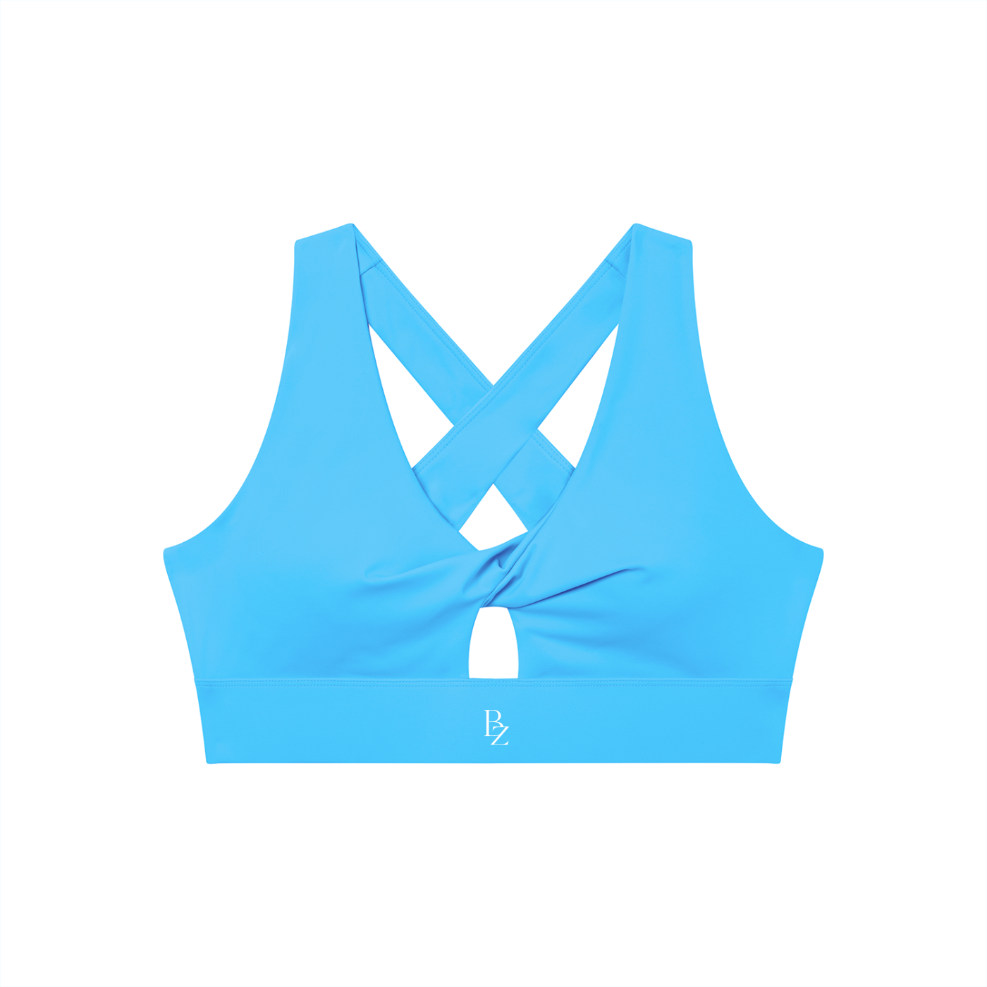 Women’s Twist Front V-Neck Sports Bra – Flattering Workout Crop Top