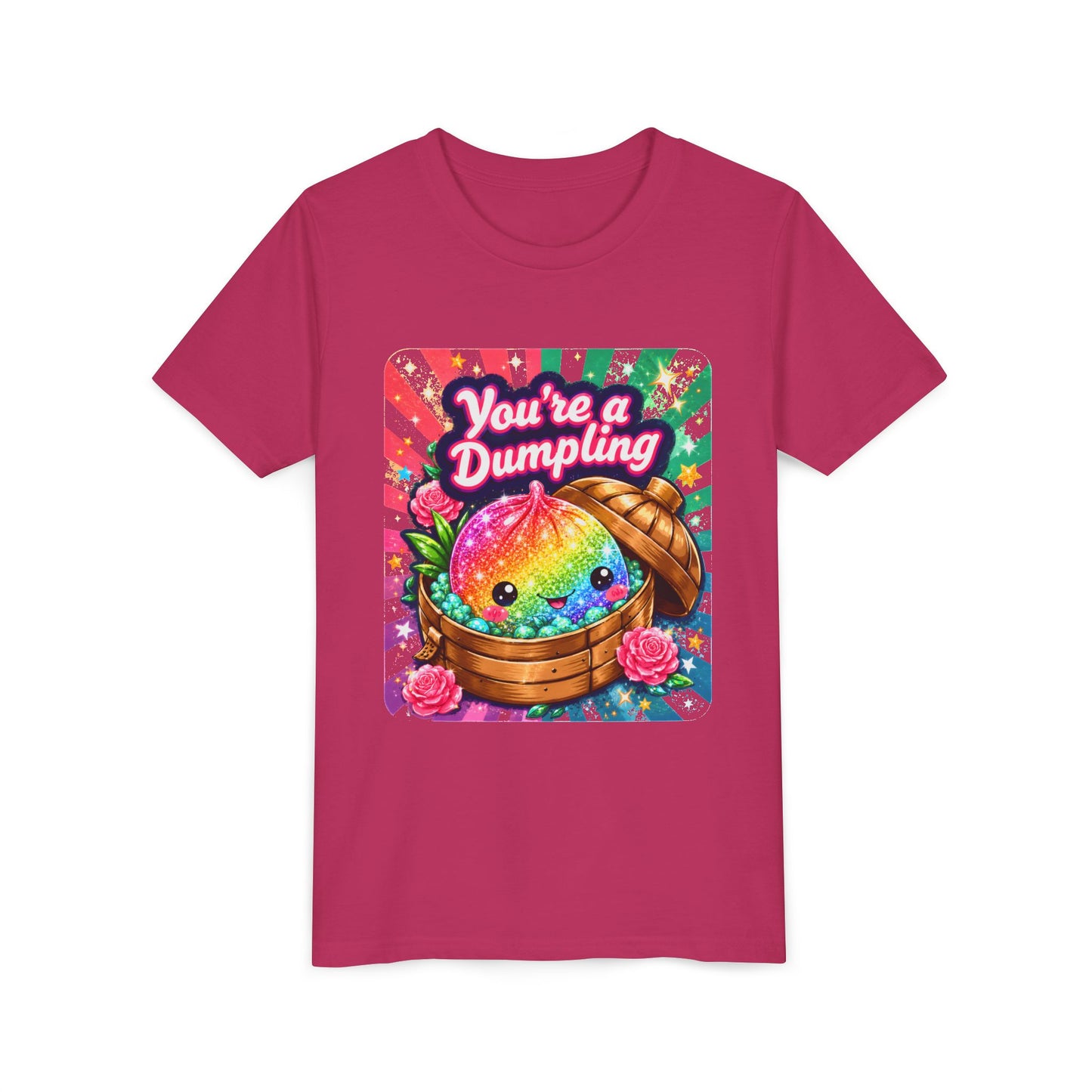 Youth Tee — "You’re a Dumpling" Rainbow Kawaii Dumpling Graphic