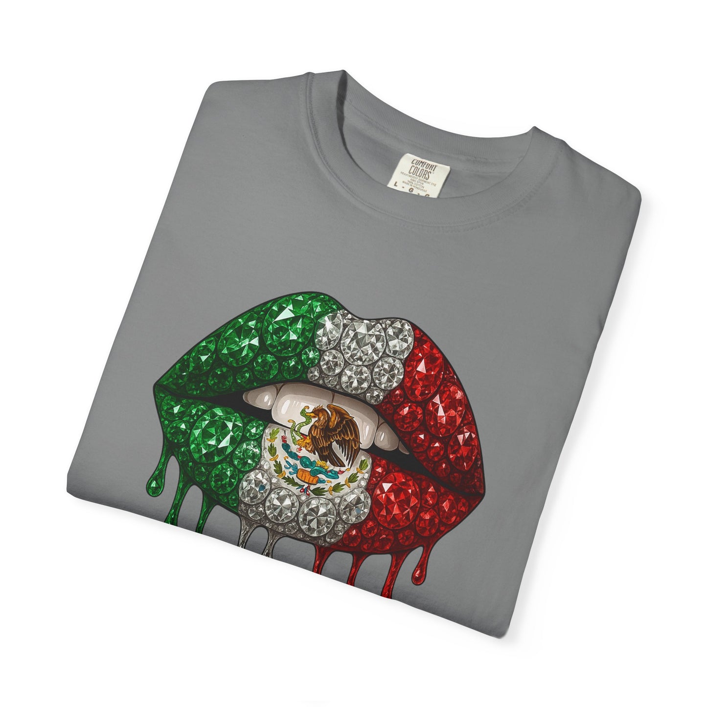 Mexico Flag Drip Lips T-Shirt