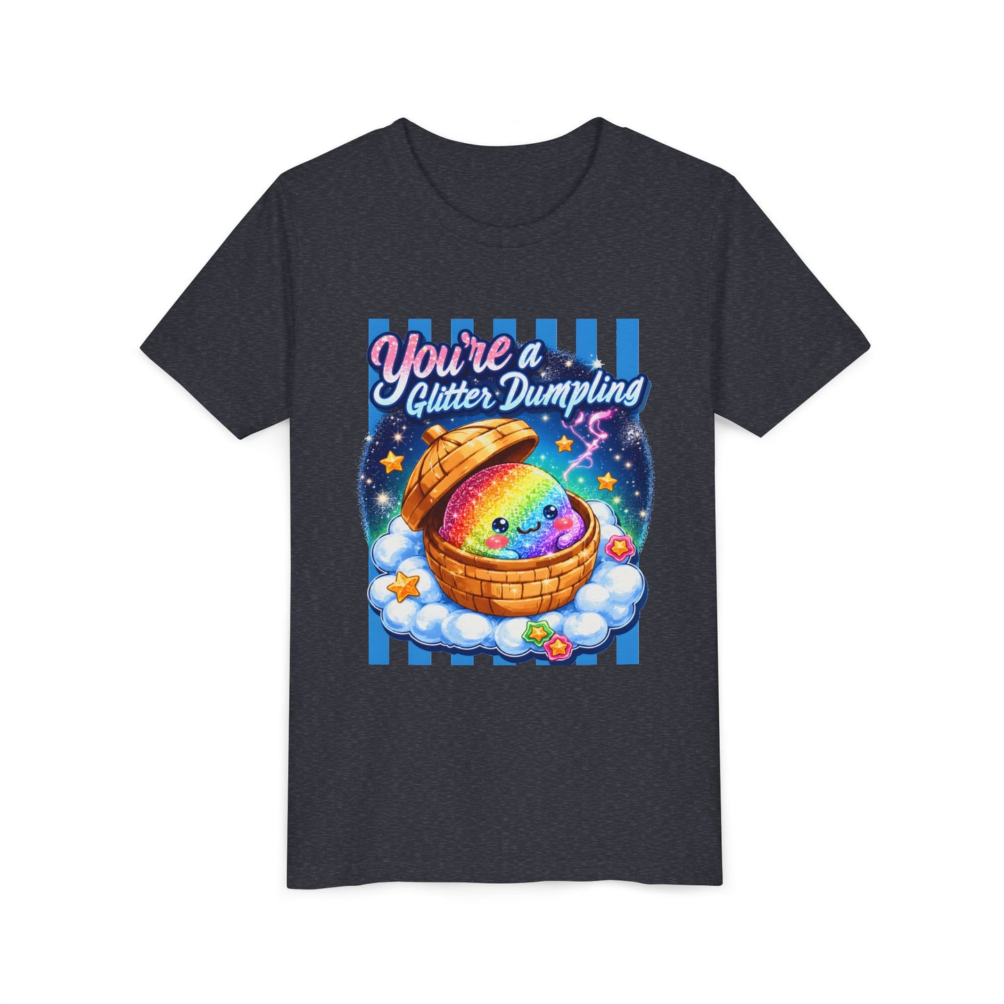 Youth Tee – "You're a Glitter Dumpling" Rainbow Dumpling Kids Shirt