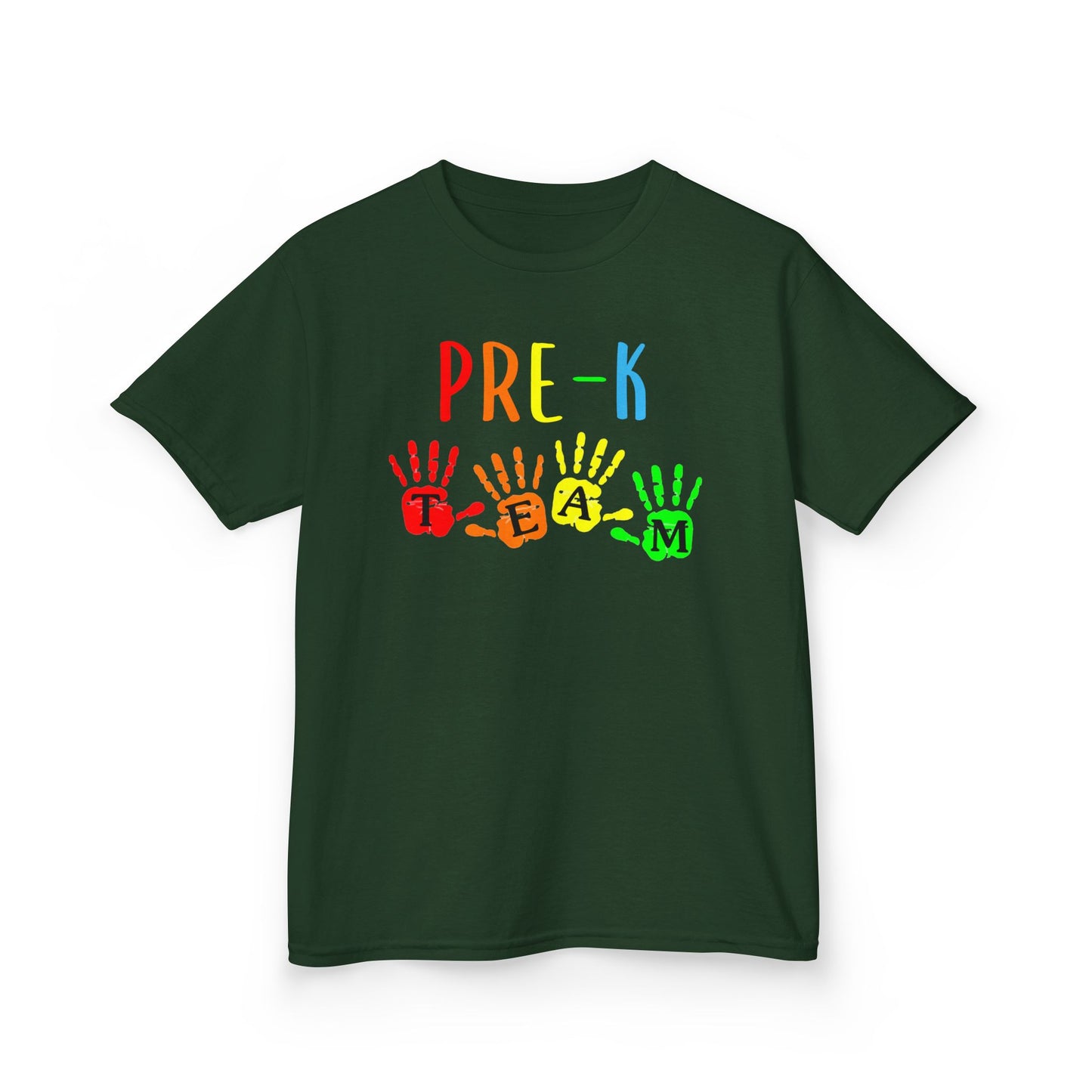 Pre-K Team Kids T-Shirt – Colorful Handprint Preschool Tee