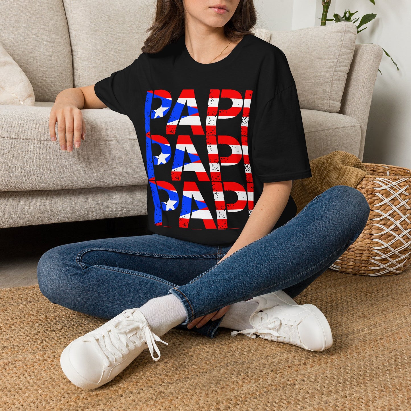 Papi Graphic Tee — Puerto Rican Flag Patriotic Father's Day Shirt