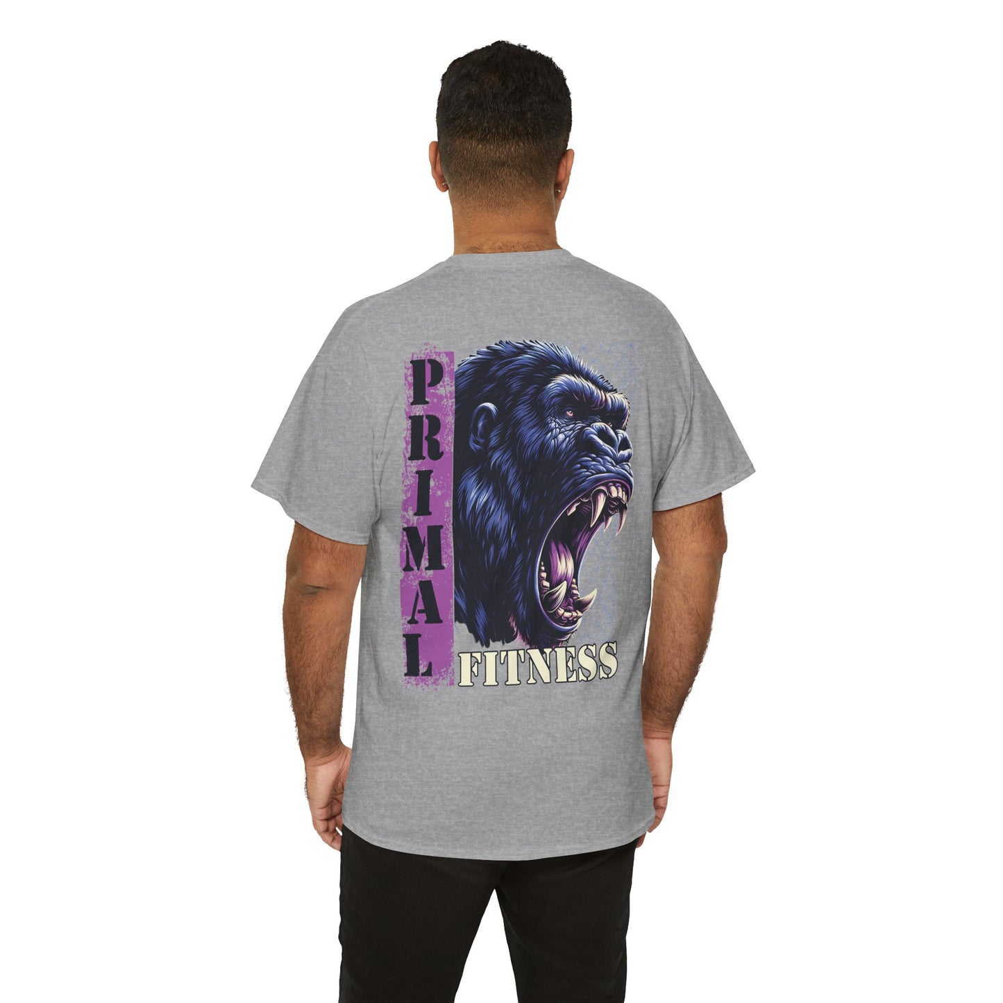 Primal Fitness Tee — Roaring Gorilla Gym T-Shirt - Fitness T-shirt - Gift for him - Gym Fit - Active Wear - Gorilla Shirt