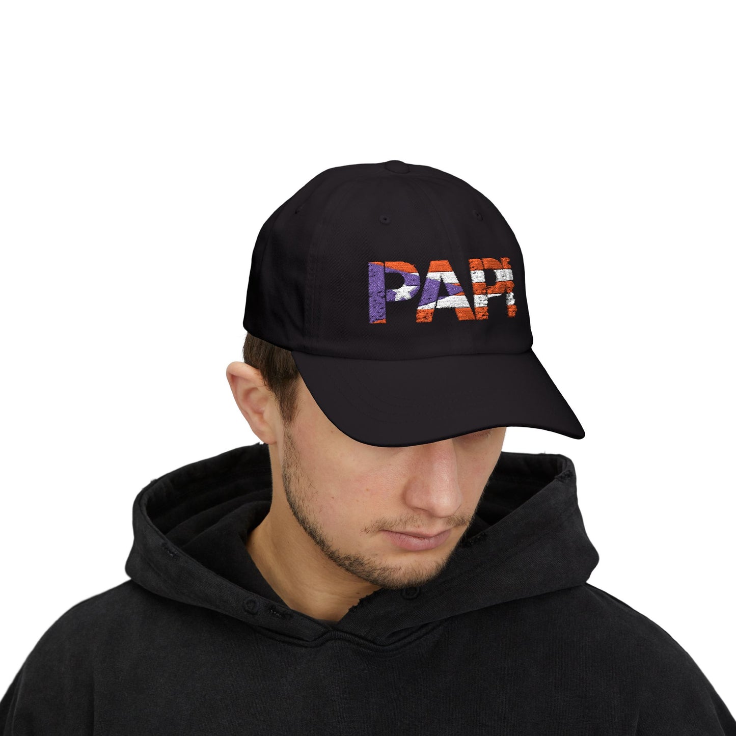Papi Dad Cap — Vintage American Flag Patch Dad Hat