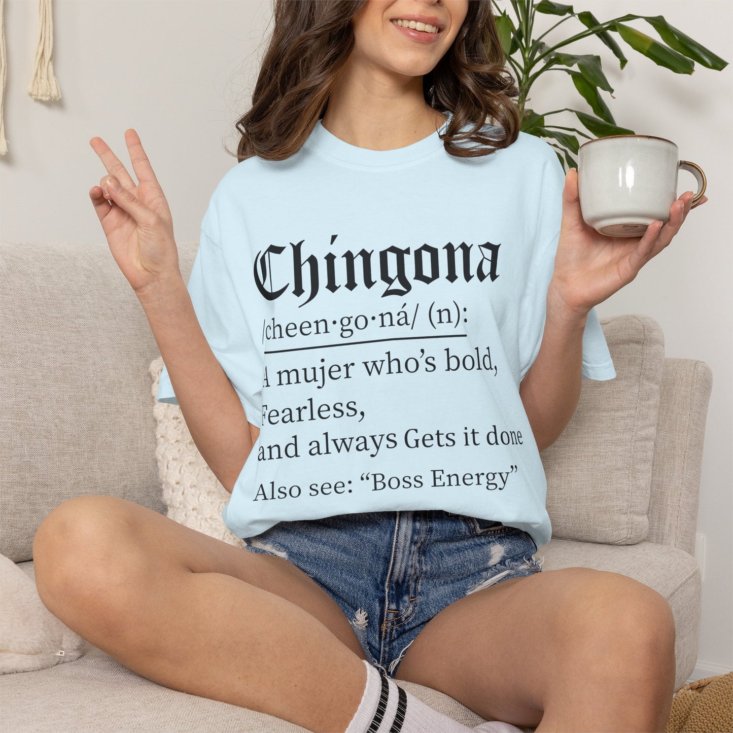 Chingona - Latina - Unisex Garment-Dyed T-shirt
