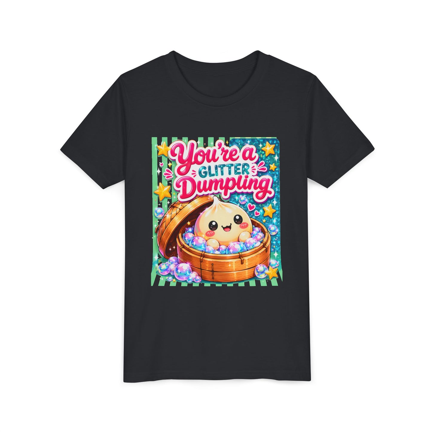 Youth Tee – “You’re a Glitter Dumping” Cute Dumpling Graphic