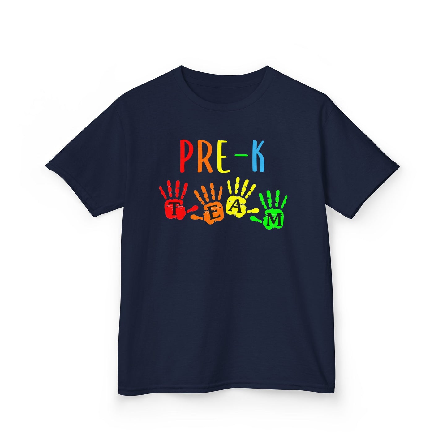 Pre-K Team Kids T-Shirt – Colorful Handprint Preschool Tee