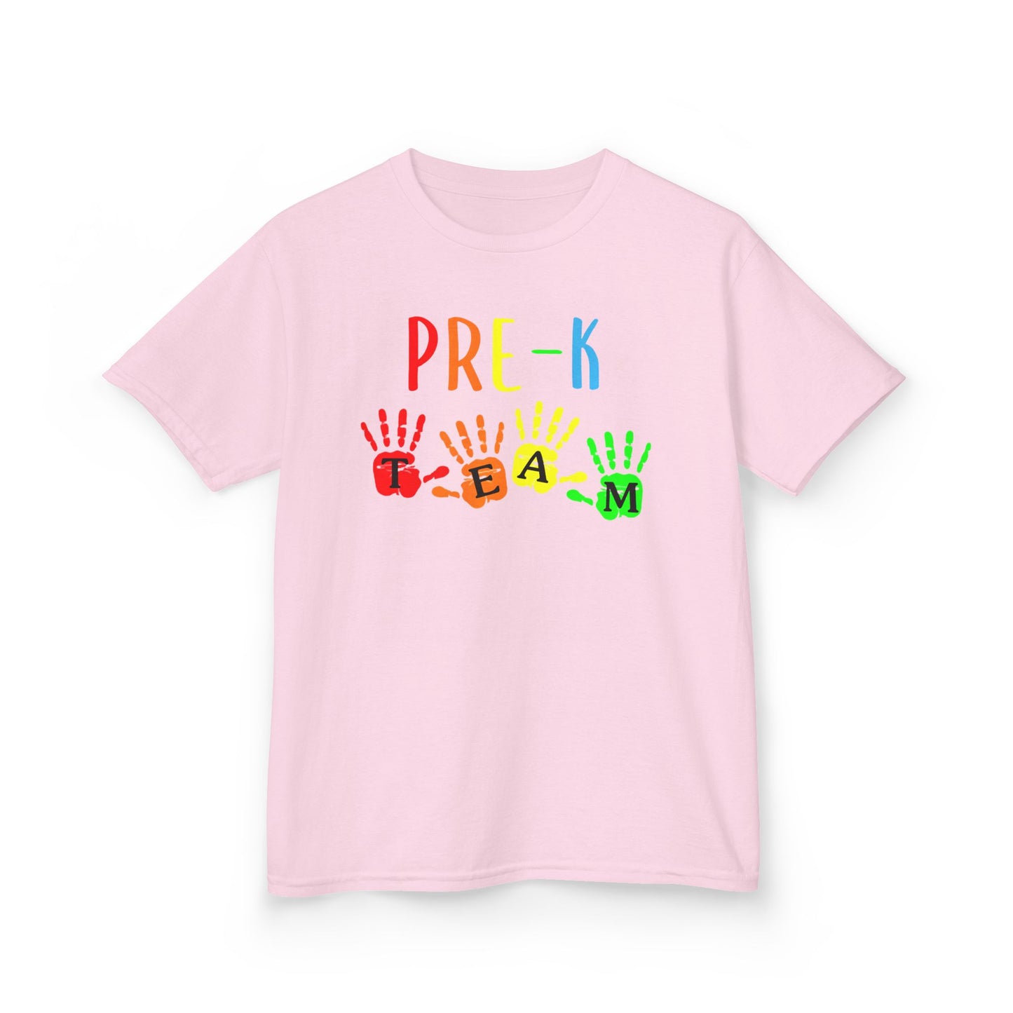 Pre-K Team Kids T-Shirt – Colorful Handprint Preschool Tee