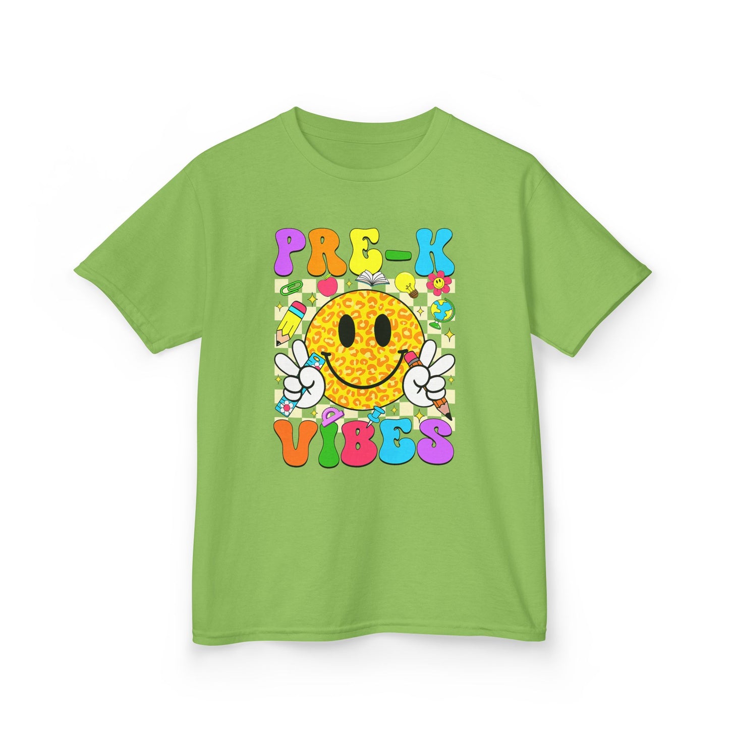 Kids T‑Shirt — "Pre-K Vibes" Smiley Back‑to‑School Tee