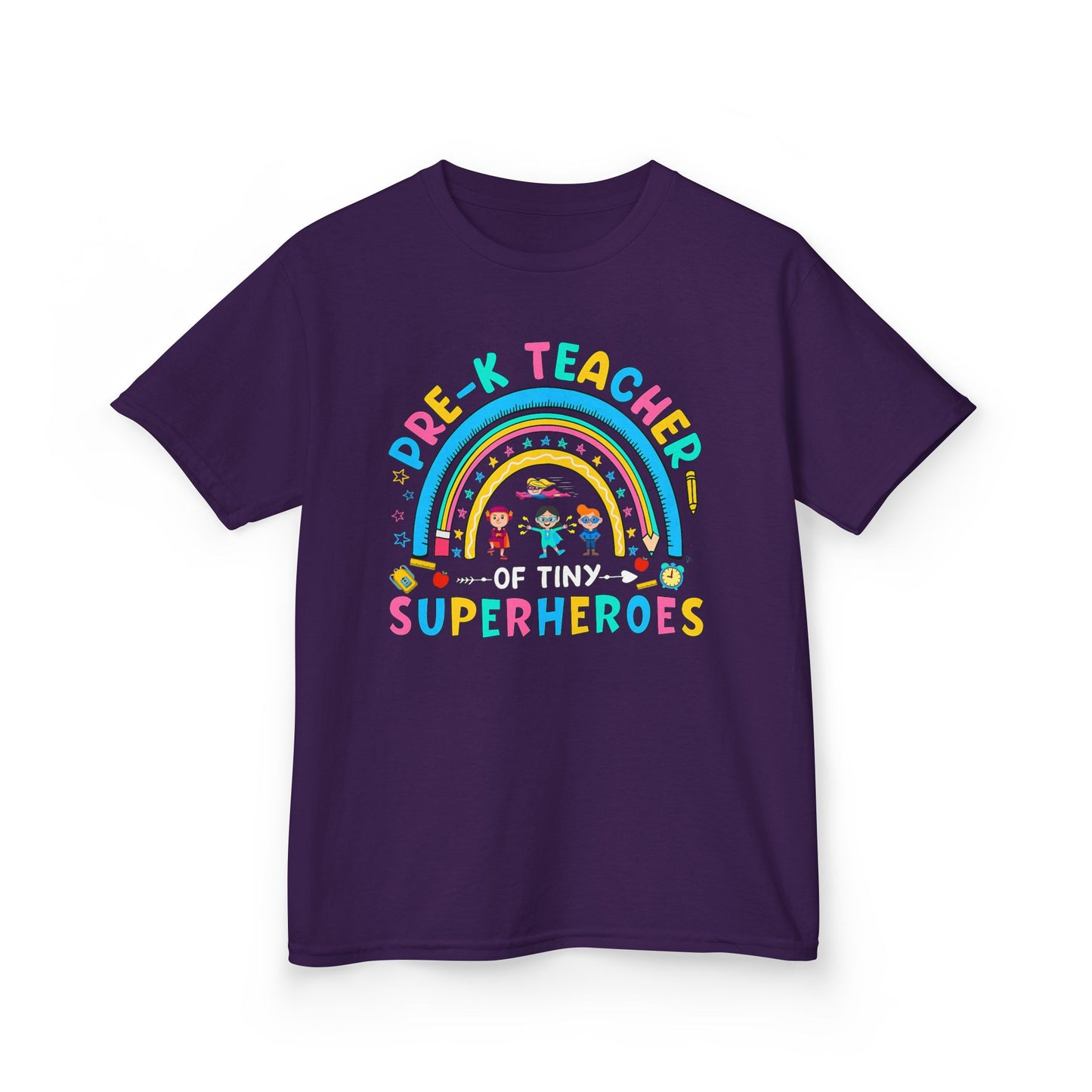 Pre-K Teacher of Tiny Superheroes Kids T-Shirt