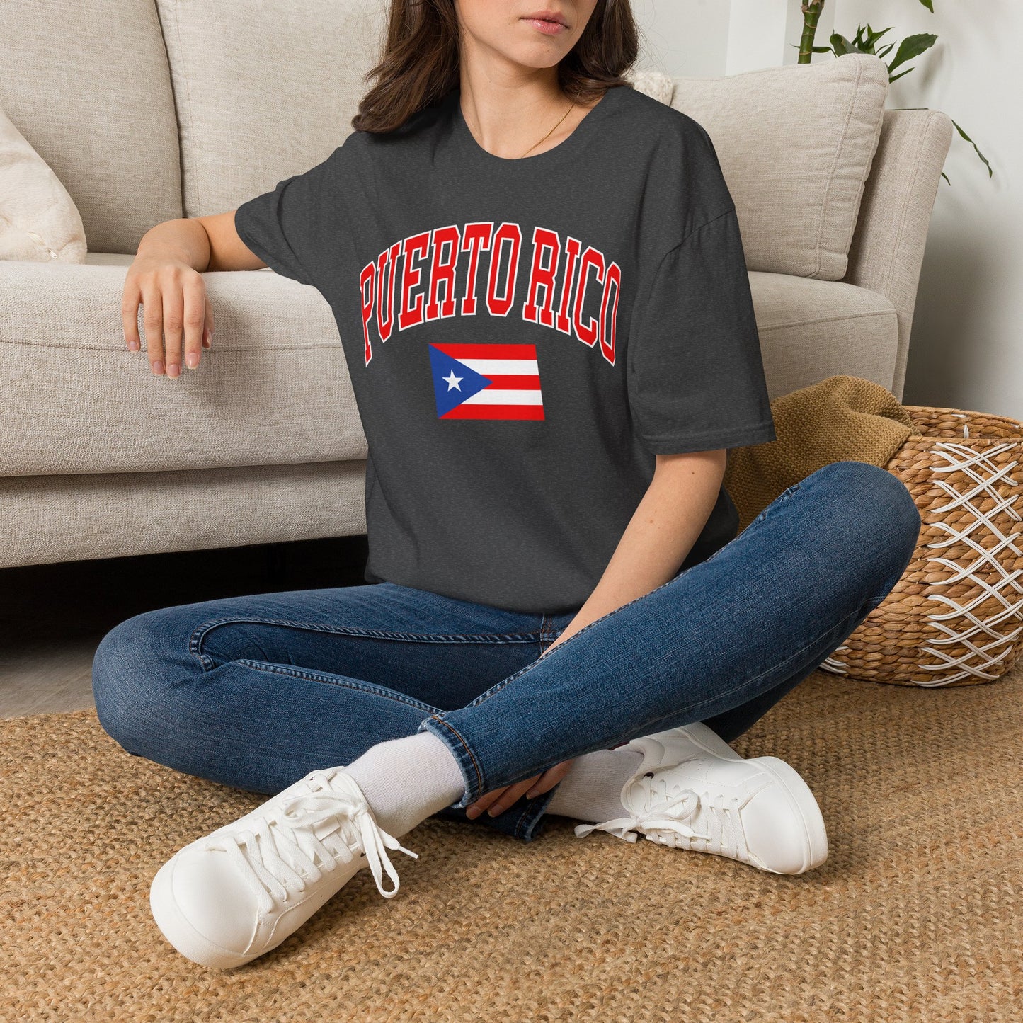 Puerto Rico Flag T-Shirt — Bold Red Arch College Tee