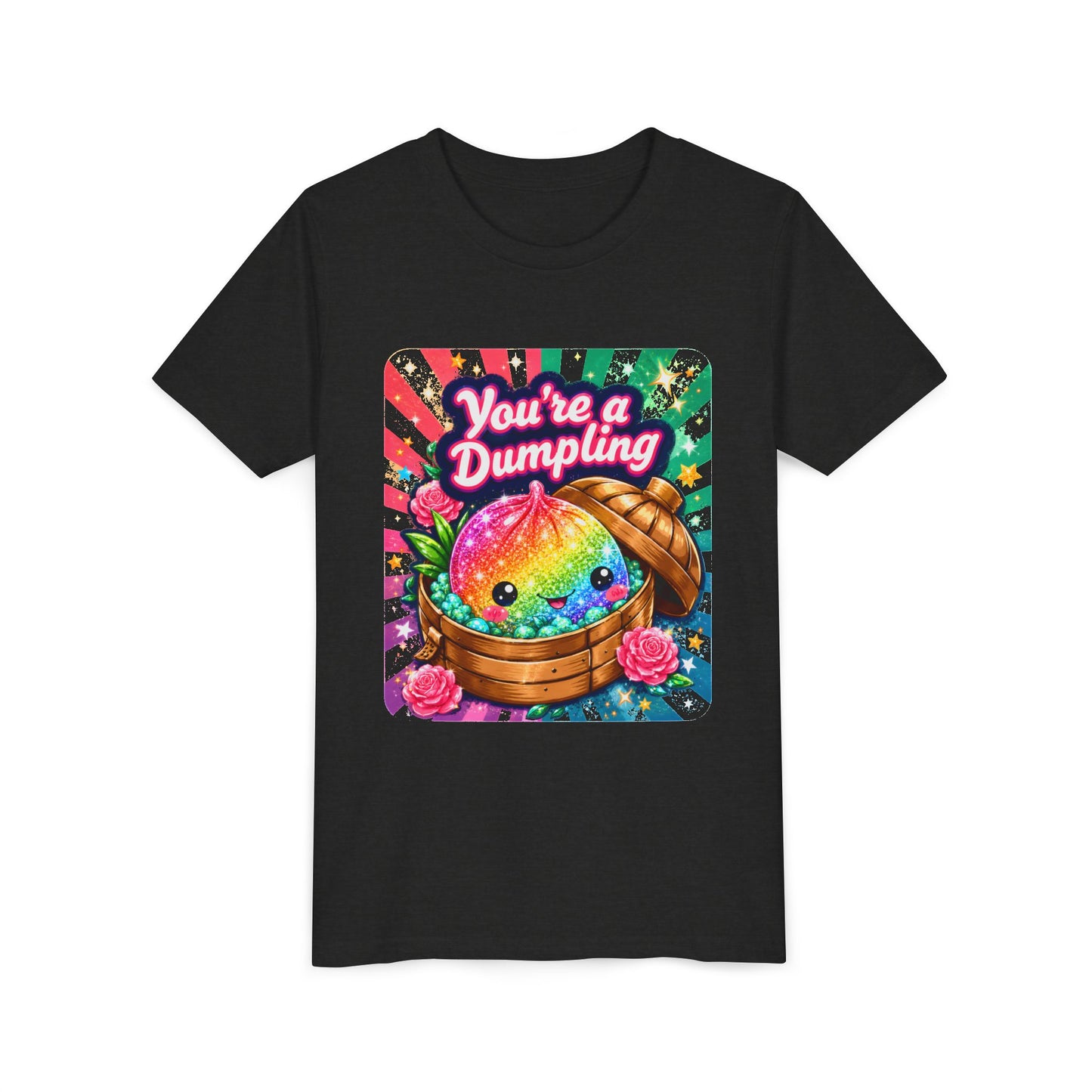 Youth Tee — "You’re a Dumpling" Rainbow Kawaii Dumpling Graphic