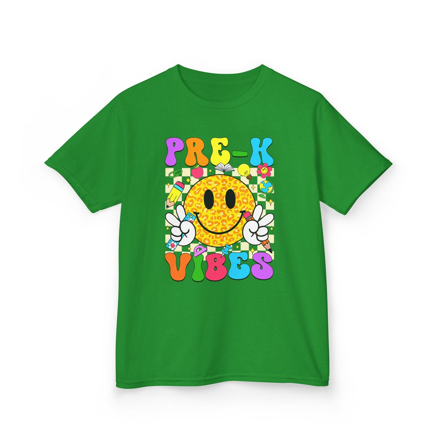 Kids T‑Shirt — "Pre-K Vibes" Smiley Back‑to‑School Tee