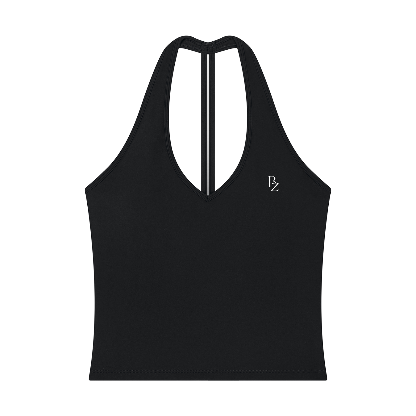 Women’s Halter V-Neck Workout Tank – Cropped Yoga & Gym Top