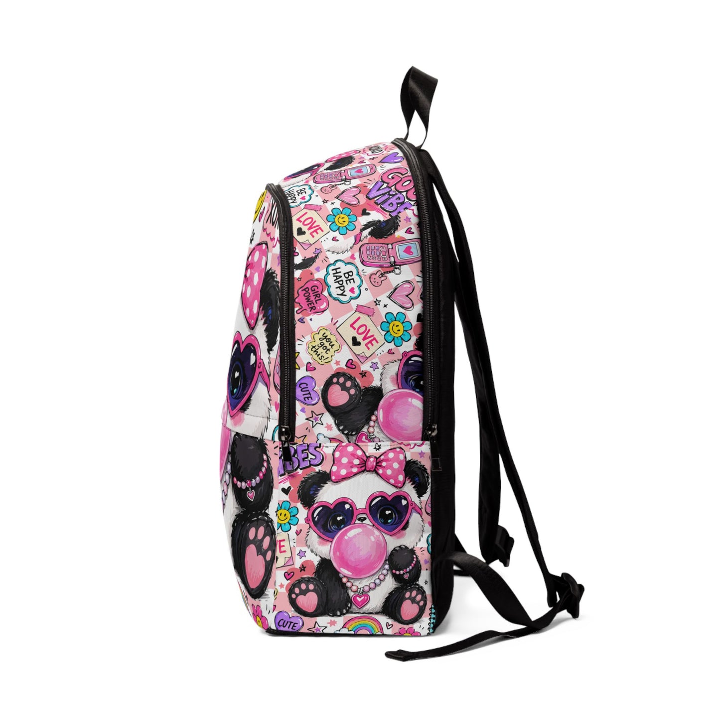 Cute Bubblegum Bear Kids Backpack — Pink Heart Sunglasses School Bag