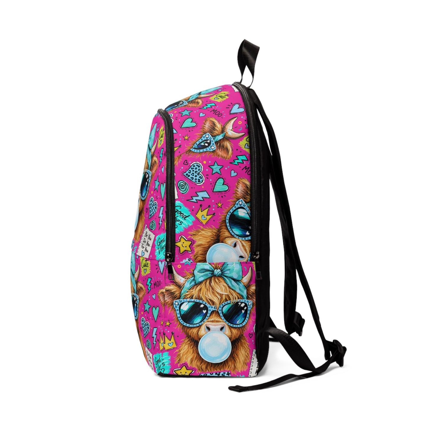 Bubblegum Alpaca Backpack — Cute Pink Animal Print School Bag