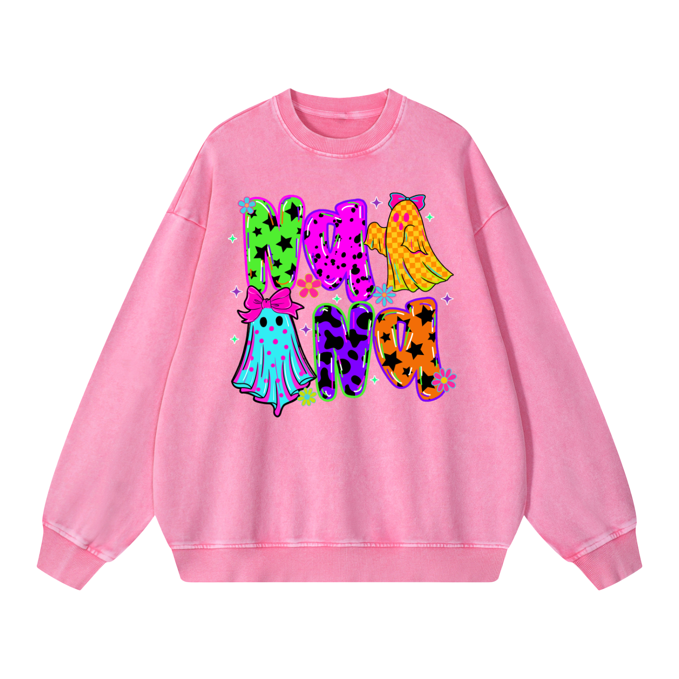 Nana Halloween Oversized Sweatshirt- Halloween Sweatshirt - Neon Ghost Sweatshirt - Gifts for Nana - Gifts for her - Funny Sweater