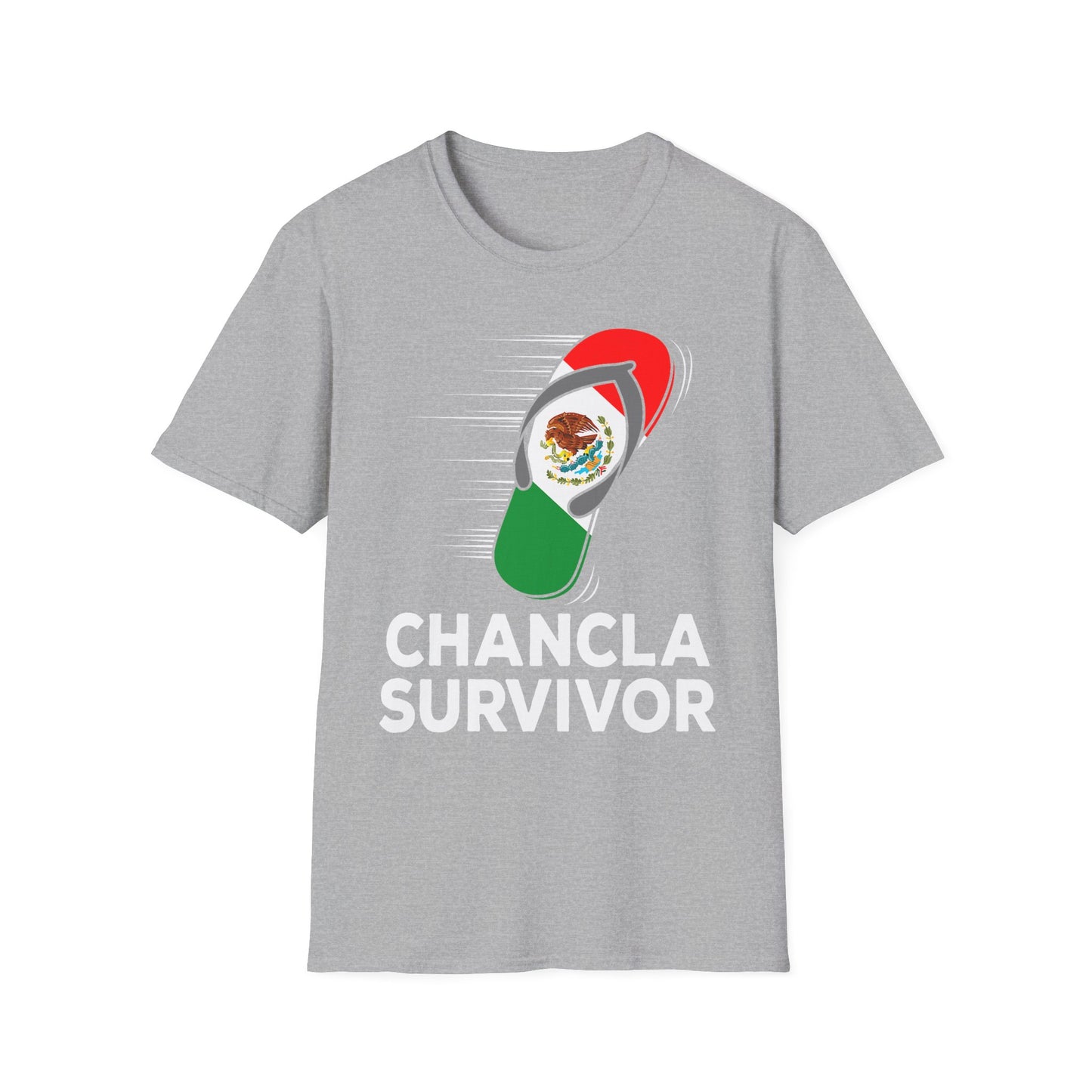 Chancla Survivor T-Shirt — Funny Mexican Flag Flip-Flop Shirt