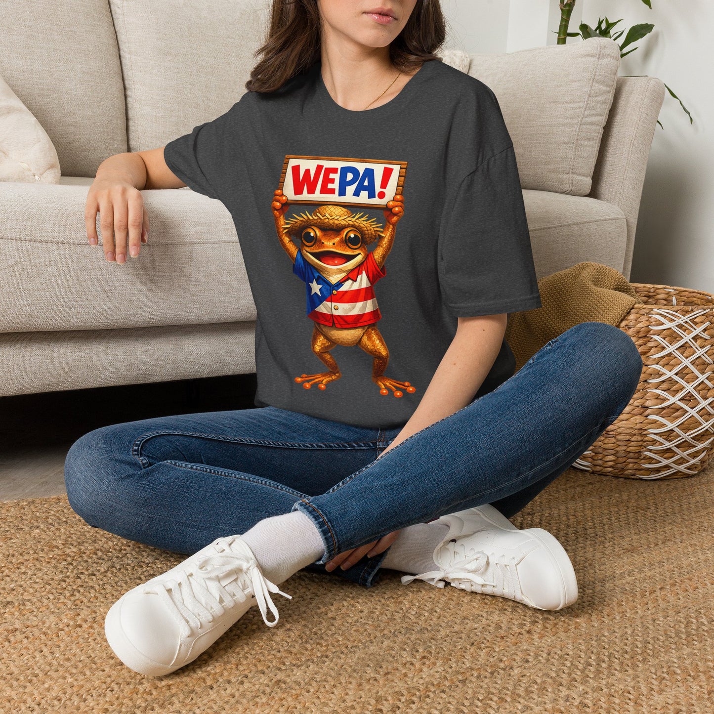 WEPA! Frog T-Shirt — Cute Puerto Rican Pride Tee
