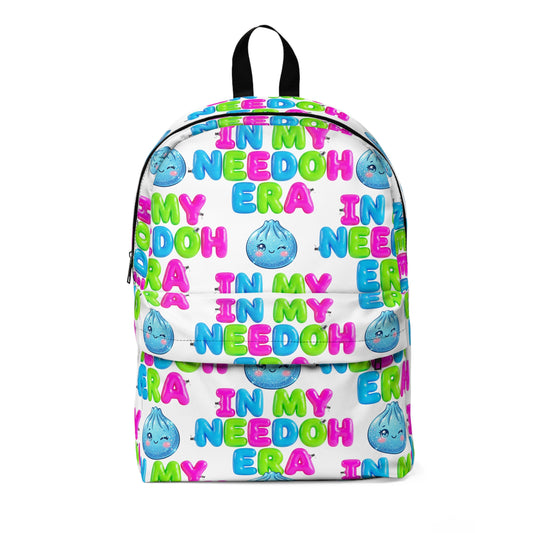 Backpack — "In My Needoh Era" Colorful Cute Emoji Pattern School Bag