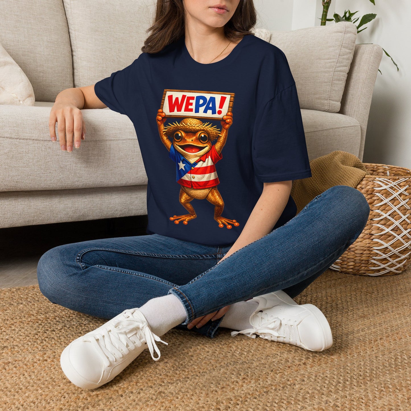 WEPA! Frog T-Shirt — Cute Puerto Rican Pride Tee