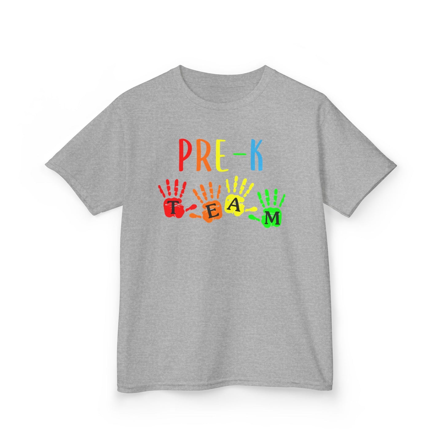 Pre-K Team Kids T-Shirt – Colorful Handprint Preschool Tee